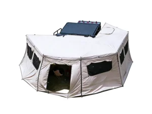 270 Degree Offroad Car Side Awning Tent With Privacy Walls Oxford Fabric 3000mm Waterproof UV 50+ Quick Setup