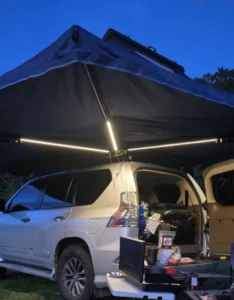 270 Degree Waterproof Side Awning Tent Retractable 4 Person Car Parking Roof for Outdoor Camping