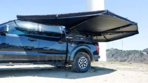 270 Degree XL Awning Dual Pole Half LED Waterproof Adjustable Legs Extra Large Vehicle Side Canopy
