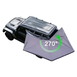 270° Fan Shaped Rooftop Tent Quick Open 3000mm Waterproof Heavy Duty Car Awning for SUV and Overlanding OEM ODM