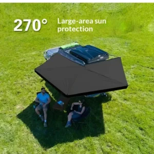 270° Foxwing Car Awning with Ripstop Waterproof Canopy and Aluminum Frame for Overlanding and Camping