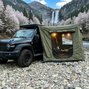 270° Waterproof Folding Car Side Awning Tent for Outdoor Camping 4×4 Accessory