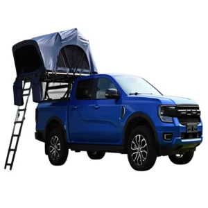 280G Poly-Cotton PU-Coated Foldable Four-Season Car Rooftop Tent with Automatic Opening, Aluminum Alloy Frame and Base