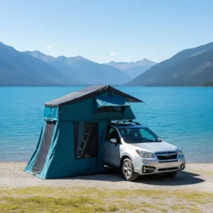 280g Canvas Overlanding and Outdoor Adventure SUV Car Roof Top Tent with Annex Room