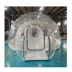 28ft Outdoor Double-door Transparent Constant-air Inflatable PVC TPU Bubble Tent with 2 Tunnels Four-season