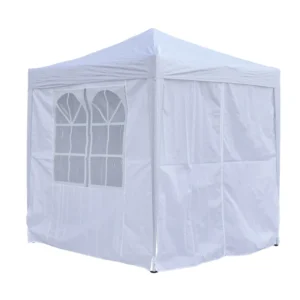 2x2m Folding Tent Pop up Canopy with Sidewalls White