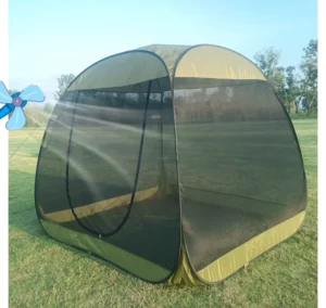 2x2x2M Automatic Pop-up Canopy Tent with Mosquito Netting, Nylon Screen House and Steel Pole