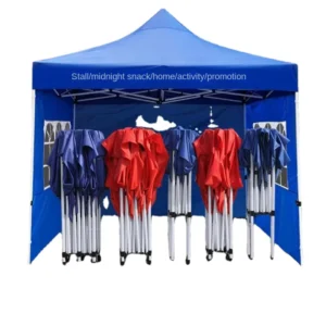 2×3, 3×4, 3×4.5, 3×6 m Fully Automatic Folding Iron Tent with Straight Bracing