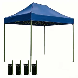 2x3m Outdoor Folding Canopy Green Frame Four-Leg Pop-Up Tent for Stall and Events
