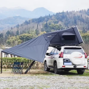3 4 Person 1.9M Width Side Open Hard Shell Roof Top Tent Solar Panel Double Layer Four season Quick Automatic Waterproof Camping