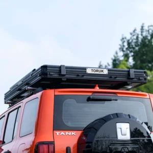 3-4 Person Aluminum Hard Shell Rooftop Tent with Waterproof Canvas Clamshell Design