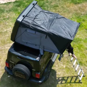 3 4 Person Car Rooftop Tent 4 Season Customized Waterproof ABS Shell Side Open Fold Hard Shell Oxford Fabric