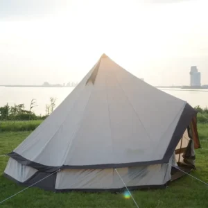 3 4 Person Family Roof Camping Room Glamp Outdoor Luxury Cotton 5M 6M Hotel Canvas Emperor Glamping Bell Tents