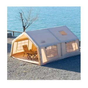3 4 Person Heavy Duty Portable Canvas Waterproof Blow up Glamping Travel Tents air Tent Outdoor Inflatable Camping Tent