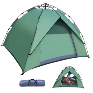 3 4 Person Hydraulic System Pop up Instant Setup Camping Tents 3000mm Waterproof Automatic Portable Outdoor Family Dome Tent