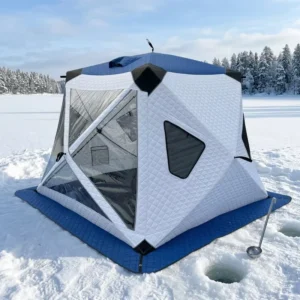 3-4 Person Outdoor Sauna Tent 210D Oxford Cloth with Waterproof Heat & Thermal Insulation for Ice Fishing