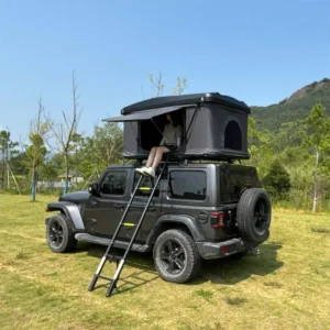 3-4 Person Rooftop Tent with Automatic Opening, Awning, and One-Bedroom Design