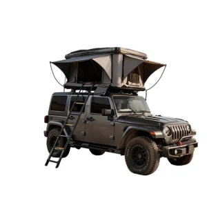 3-Person Aluminum Alloy Oxford Cloth Car Rooftop Tent Quick-Deploy Hard Roof Straight-Support