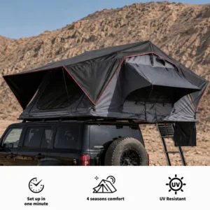 3 Person Aluminum Soft Shell Roof Top Tent Car Rooftop Tent RTT for 4×4 Offroad Camping
