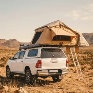 3-Person Automatic Aluminum Alloy and ABS Hard Shell Rooftop Tent for Car, Four-Season Waterproof Foldable Camping Design