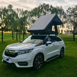 3-Second-Opening Aluminum Hard Shell Clamshell Triangle Rooftop Tent for Car Camping