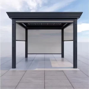 3 X 4m Outdoor Aluminum Insulated Roof Panels Motorized Louver Outdoor Garden Gazebos Aluminum Pergola