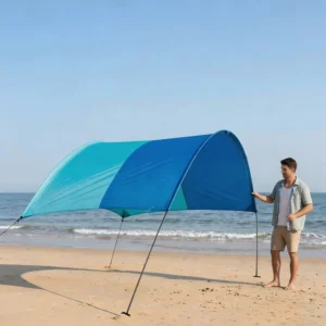 3-in-1 Portable Sun Canopy Single-Person Setup with Carry Bag for Lawn Lakeside Picnic