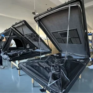 30-Second Quick-Setup Pop-Up Automatic Aluminum Triangle Wedge Rooftop Tent for SUVs and Family Camping