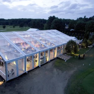 300 People Capacity Double Layer Large Event Tents Party Marquee Clear Roof Luxury Wedding Tent with Customizable Area