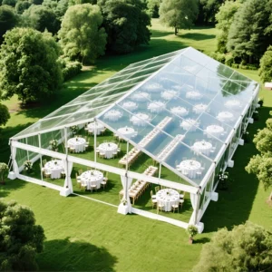 300-Person PVC Wedding Party Tent with Transparent Four-Season Waterproof and Windproof Design