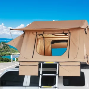 3000mm Waterproof PU Soft Shell Rooftop Tent with Rainfly for Car Roof Camping