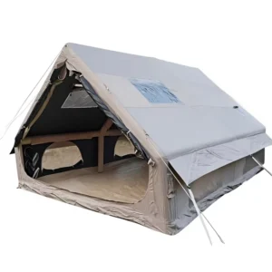 300D Black Coated Oxford Inflatable Cabin Tent 3*4m Full Blackout Windproof Glamping Air Tent With 0.52mm PVC Air Column