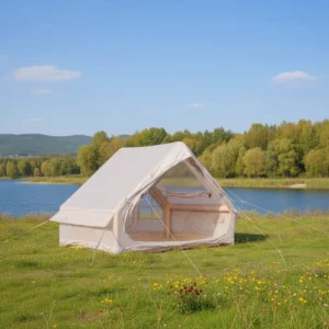 300D Oxford Cloth Portable Camping Tent for 3-4 Person 6.3 Area Easy Setup Durable for Outdoor Events