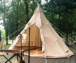 300cm Small Indian Teepee Tent 900D Oxford Cloth Waterproof 5000mm Four season Single Layer for Camping Glamping