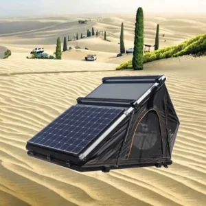 300kgs SUV Car Roof Top Tent with Solar Power Panel Aluminum Alloy Honeycomb Board Inflatable Rooftop