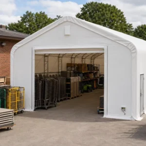 30x40x20ft Large Span Industrial Double Truss Storage Shelter Galvanized Frame PE/PVC Mesh Cover for Outdoor Storage