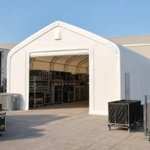 30x50FT Galvanized Steel Heavy Duty PE 300gsm Waterproof Cover Double Truss Storage Shelter for Outdoor Storage