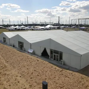 30x50m Large Four-Season Double PVC-Coated Storage Tent Shelter Heavy-Duty Aluminum Alloy Fire Retardant UV Resistant Waterproof