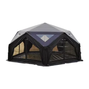 320g Cotton Inflatable Glamping Tent Pentagram Hub Modular Canvas for 6m Diagonal Diameter Four-Season Camping No Setup Required