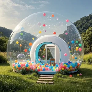360 Customized Inflatable Bubble Tent Waterproof Windproof Glamping House