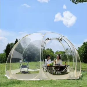 360° Panoramic Clear Bubble Tent Pop-up PVC Dome for Glamping Restaurant & Winter Warmth