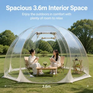 360 Panoramic Pop-Up Bubble Dome Tent Transparent Garden Igloo for Outdoor Dining Events