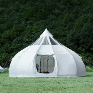 360° View Transparent Spherical Yurt Tent Portable Waterdrop Shaped Mongolian Shelter for Glamping & Outdoor Experiences