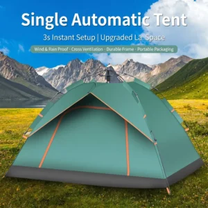 3D Cross Ventilation Camping Tent Double Door Instant Pop up Mosquito Mesh 2000-3000mm Waterproof UV Protection All-Season Use