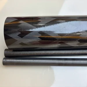 3K Filament-Wound Carbon Fiber Composite Industrial Rod, Glossy Surface, High Strength, Custom Diameter and Thickness