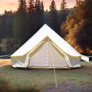 3M 4M Waterproof Canvas Bell Tent PVC Outdoor Camping Yurt Large Tent
