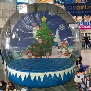 3M DIA Giant Airtight Christmas Decoration Inflatable Snow Globe Balloon Printed Background