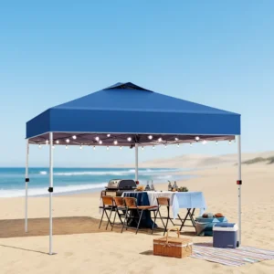 3M x 3M Outdoor Camping Foldable Sun Protection Four Corner Steel Frame Tent 10Ft x 10Ft Awning Pavilion Pop Up Canopy Shed