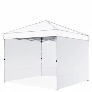 3PCS White 210D Waterproof Aluminum Sidewalls for 10×10 Pop up Canopy Tent Fits 10×10 ft Canopies Camping