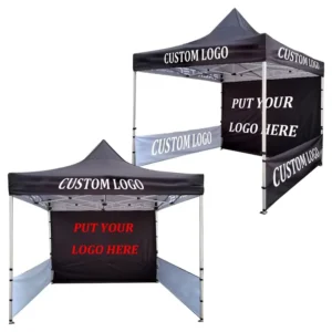 3X3 Folding Gazebo Tent for Indoor and Outdoor Exhibitions, with Printed Top